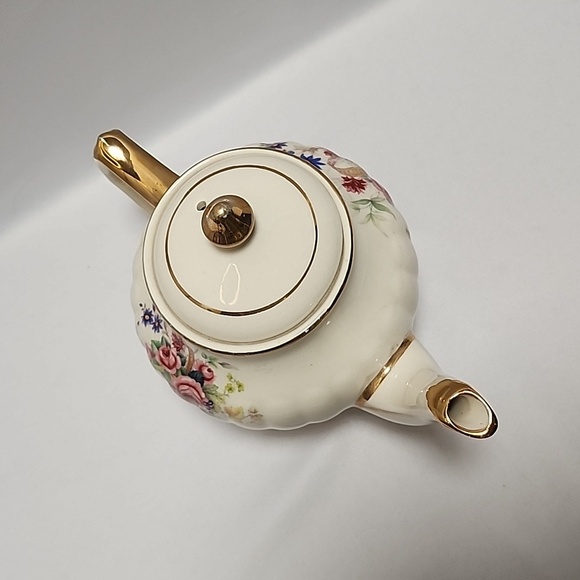 Early Mid-Century Sadler 3540 England Floral Teapot - Picture 11 of 14